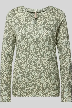 soyaconcept Longsleeve mit V-Ausschnitt Modell 