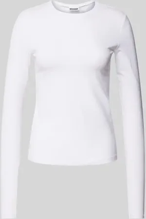 Weekday Longsleeve mit geripptem Rundhalsausschnitt in , Größe XS