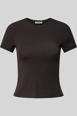 Weekday T-Shirt mit geripptem Rundhalsausschnitt in , Größe XS