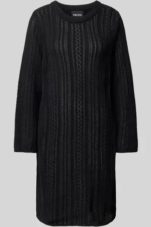 Pieces® Fließendes Strickkleid aus reiner Baumwolle Modell 