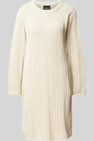 Pieces® Fließendes Strickkleid aus reiner Baumwolle Modell 