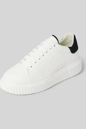 Marc O’ Polo Low Top Sneaker aus Rindsleder mit Velours-Kontrastdetail in , Größe 42
