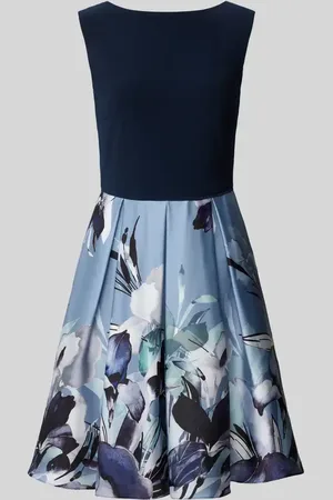 Swing Knielanges Cocktailkleid im Stufen-Look in , Größe 36
