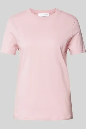 SELECTED T-Shirt mit geripptem Rundhalsausschnitt in , Größe XS