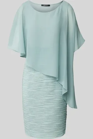 Swing Knielanges Cocktailkleid im Double-Layer-Look in , Größe 36