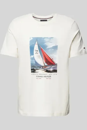 Tommy Hilfiger T-Shirt mit Motiv- und Label-Print in , Größe S