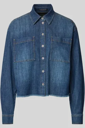 Luisa Cerano Regular Fit Jeansbluse mit aufgesetzten Brusttaschen in , Größe 44