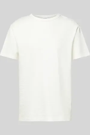SELECTED T-Shirt mit geripptem Rundhalsausschnitt Modell 
