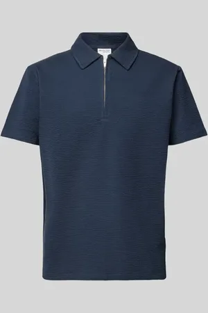SELECTED Poloshirt mit kurzem Reißverschluss Modell 