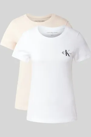 Calvin Klein T-Shirt mit Label-Print im 2er-Pack in , Größe XS