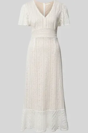Apricot Midikleid aus Häkelspitze in , Größe XS