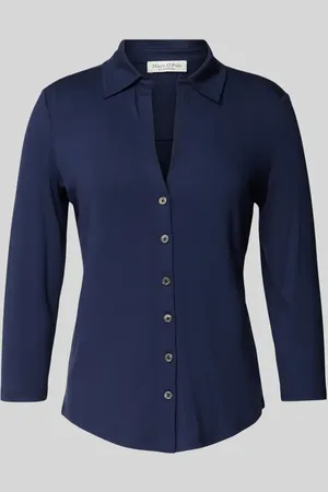 Marc O’ Polo Regular Fit 3/4-Shirt mit Kläppchenkragen in , Größe L