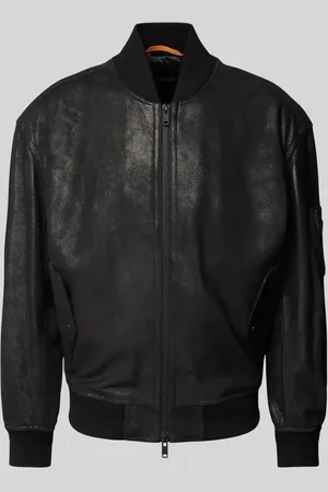 HUGO BOSS Bomberjacke mit gerippten Abschlüssen Modell 