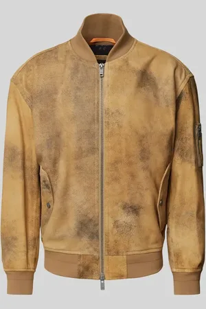 HUGO BOSS Bomberjacke mit gerippten Abschlüssen Modell 