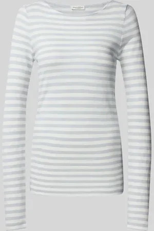 Marc O’ Polo Regular Fit Langarmshirt aus reiner Baumwolle mit Streifenmuster in , Größe XS