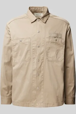 Replay Hemdjacke mit Label-Badge in , Größe L