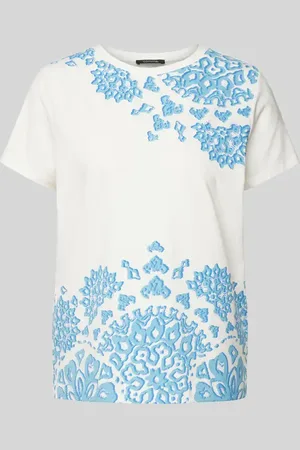 Comma, T-Shirt mit Motiv- und Statement-Print in , Größe 34