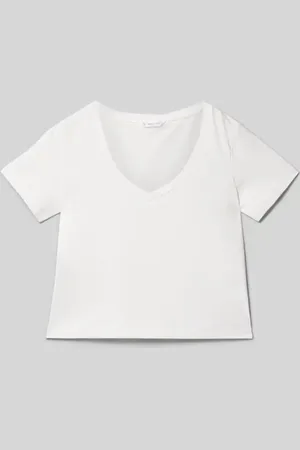 MANGO T-Shirt aus reiner Baumwolle in , Größe L
