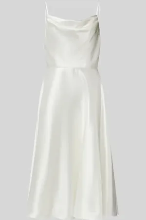 Luxuar Knielanges Brautkleid mit Wasserfall-Ausschnitt in , Größe 40