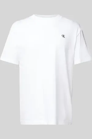 Calvin Klein T-Shirt mit geripptem Rundhalsausschnitt in , Größe L