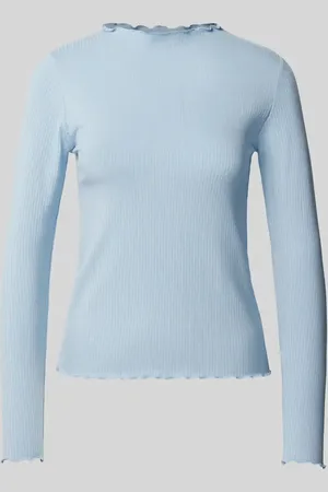 Pieces® Regular Fit Langarmshirt mit Rüschen-Saum Modell 