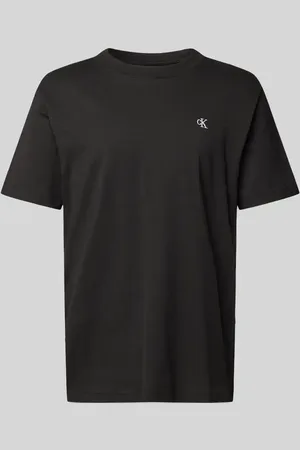 Calvin Klein T-Shirt mit geripptem Rundhalsausschnitt in , Größe L