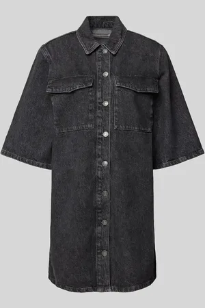 SELECTED Knielanges Jeanskleid mit Brustpattentaschen Modell 