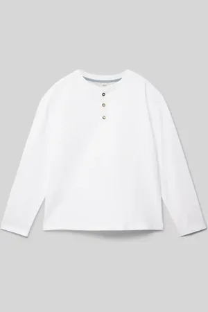 MANGO Longsleeve mit kurzer Knopfleiste in , Größe 128