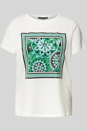 Comma, T-Shirt mit Motiv- und Statement-Print in , Größe 34