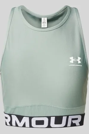 Under Armour Cropped Tanktop mit Label-Print in , Größe L