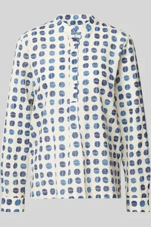 0039 Italy Regular Fit Bluse mit Stehkragen Modell 
