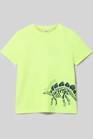 QS by s.Oliver Regular Fit T-Shirt aus weichem Baumwoll-Mix mit Silicon Print in , Größe 104