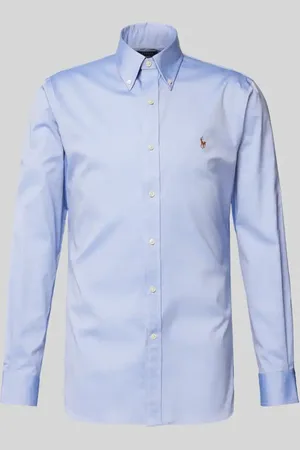 Ralph Lauren Slim Fit Business-Hemd mit Label-Stitching in , Größe 39