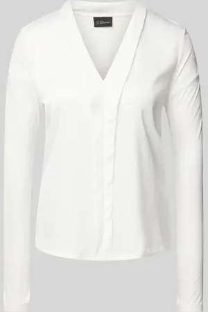 QS by s.Oliver Regular Fit Blusenshirt aus Satin mit Blende in , Größe 34