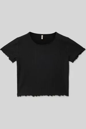 ONLY Regular Fit T-Shirt mit Rüschen Saum Modell 
