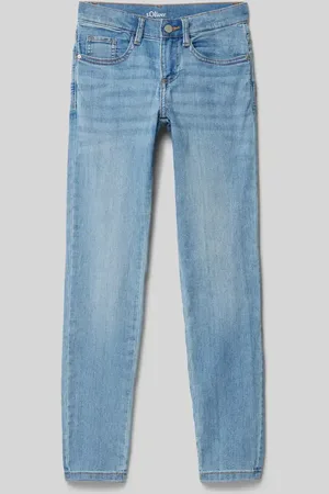 QS by s.Oliver Regular Fit Jeans aus Baumwoll-Mix mit schmalem Bein Modell 