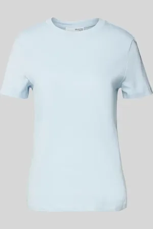 SELECTED T-Shirt mit geripptem Rundhalsausschnitt in , Größe XS
