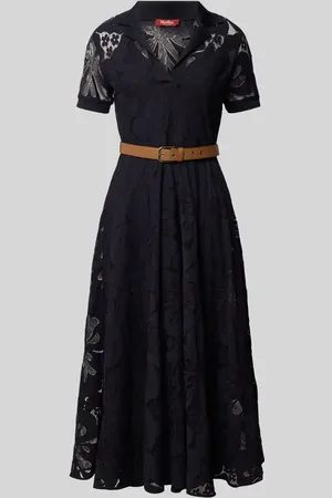 Max Mara Knielanges Kleid mit Häkelspitze Modell 