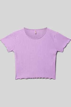 ONLY Regular Fit T-Shirt mit Rüschen Saum Modell 