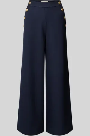 GANT Wide Leg Stoffhose mit Knopfleisten in , Größe 42