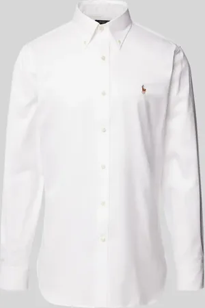 Ralph Lauren Slim Fit Business-Hemd mit Label-Stitching in , Größe 45