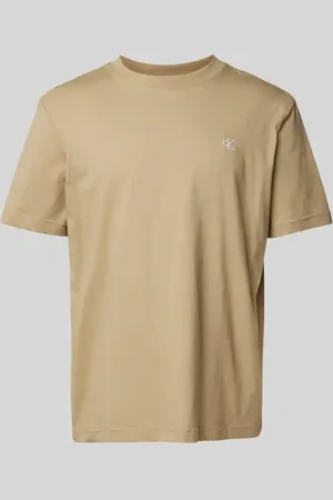 Calvin Klein T-Shirt mit geripptem Rundhalsausschnitt in , Größe L