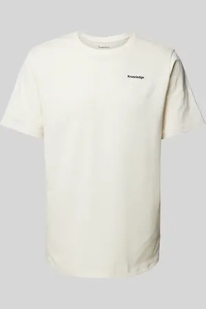 Knowledge Cotton Apparal Regular Fit T-Shirt mit Label-Print in , Größe L