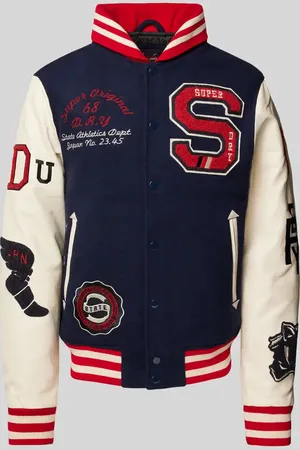 Superdry College-Jacke aus Woll-Mix mit Stehkragen in , Größe L