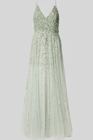 Lace & Beads Abendkleid mit Zierstein- und Paillettenbesatz in , Größe S
