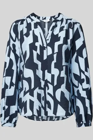 QS by s.Oliver Comfort Fit Langarmbluse mit Allover-Muster in , Größe 34