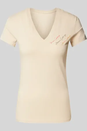 Armani Exchange T-Shirt mit Label-Ziersteinbesatz in , Größe L