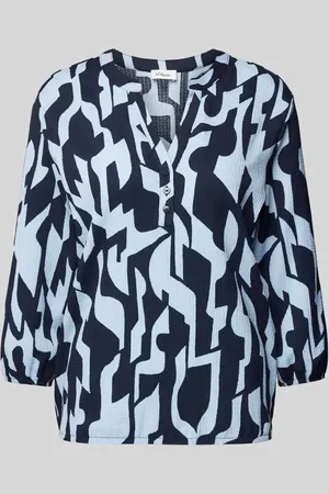 QS by s.Oliver Loose Fit Blusenshirt mit Crêpe-Struktur und 3/4-Arm in , Größe 34