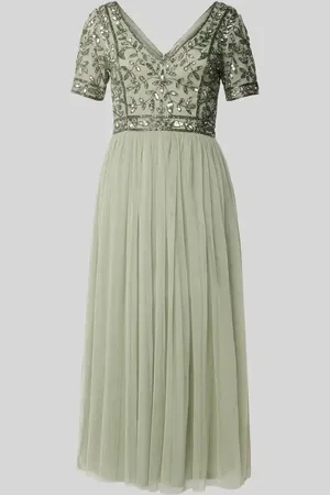 Lace & Beads Cocktailkleid mit Ziersteinbesatz in , Größe S