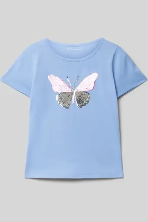 TOM TAILOR Regular Fit T-Shirt mit interaktivem Paillettenmuster in , Größe 104